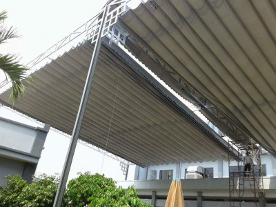 Công ty thi công mái che di động quán ăn quán cafe quán nhậu tại Tphcm