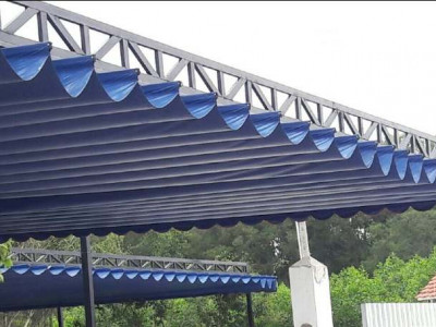 Mái xếp di động, báo giá thi công mái xếp mái che di động tại Tphcm