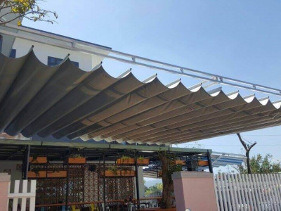 Thi công mái che mái xếp bạt xếp di động các loại Tphcm giá rẽ uy tín