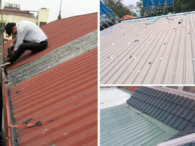 Dịch vụ thay tôn chống dột và máng xối trọn gói tại Nhà Bè, TpHCM