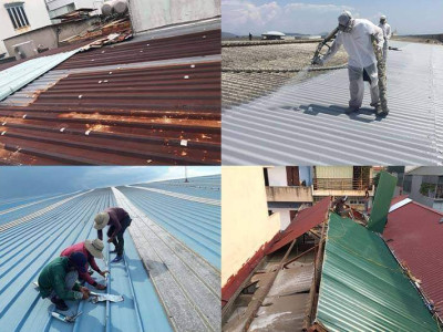 Dịch vụ thay tôn, lợp mái tôn và máng xối ở tại Quận 12, TPHCM