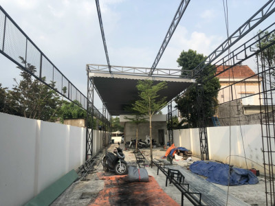Đơn vị thi công mái kéo mái xếp mái bạt tiền chế tại Quận 11, TPHCM
