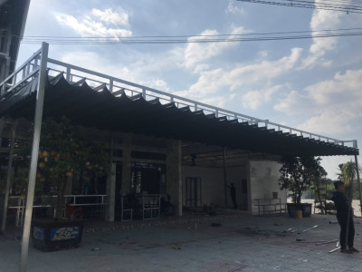 Cơ sở chuyên làm Mái Xếp Kéo Tay & Mái Bạt Quay Quán Cafe, Quán Nhậu