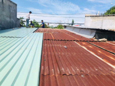 Dịch vụ lợp tôn, thay tôn, chống dột giá rẽ tại Bàu Bàng, Bình Dương