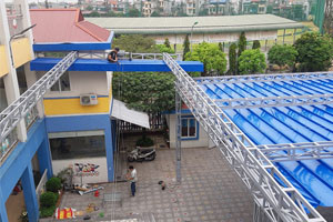Cơ sở gia công lắp đặt mái xếp, mái bạt, mái kéo ở tại Long An