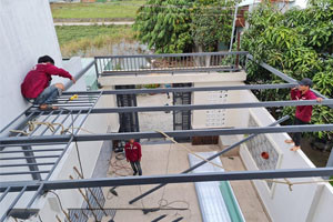 Cơ sở gia công chuồng cọp, mái hiên mái che tiền chế tại Bình Dương